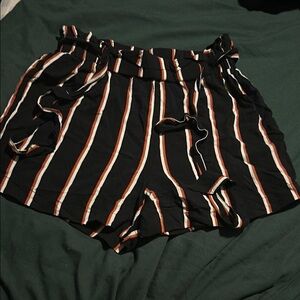 Charlotte Russe Black and White High Waist Shorts